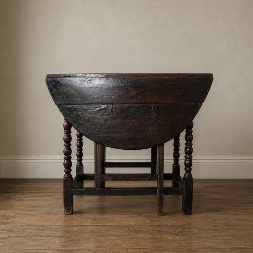 Queen Anne Period Oak Six Leg Gateleg Drop Leaf Table C.1700 Antique English