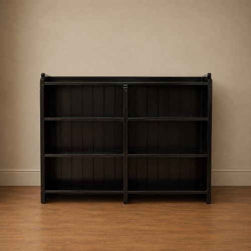 Victorian Ebonised Open Bookcase by Story & Triggs, London