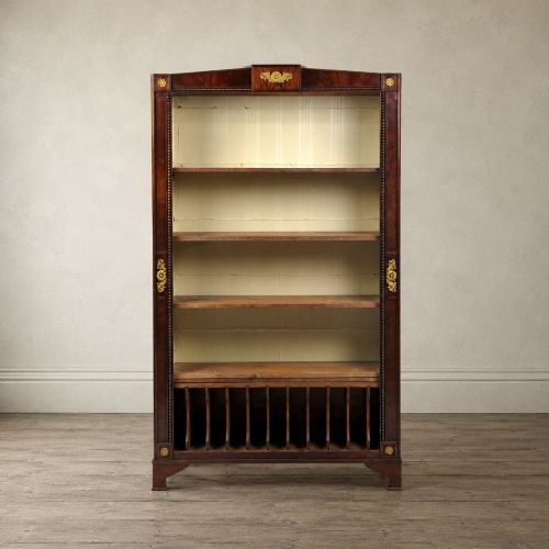 19th Century French Empire Style Rosewood Open Bookcase