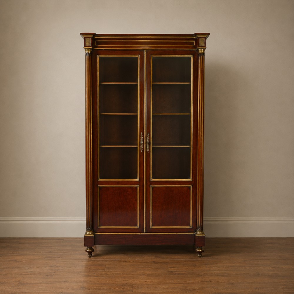 French Directoire Style Mahogany Glazed Display/ Vitrine Cabinet