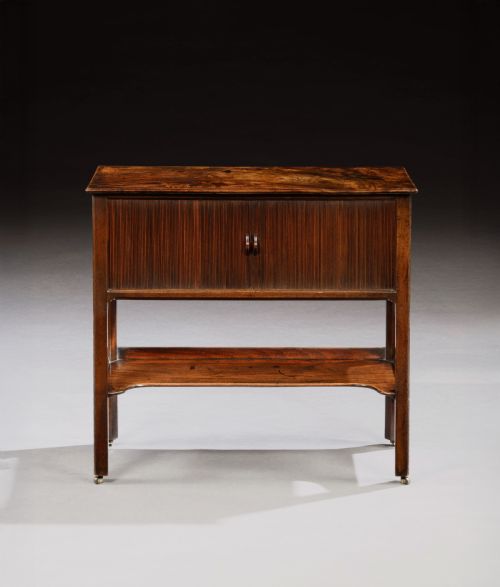 A RARE GEORGE III PERIOD MAHOGANY CABINET - ADDITIONAL PHOTO 1