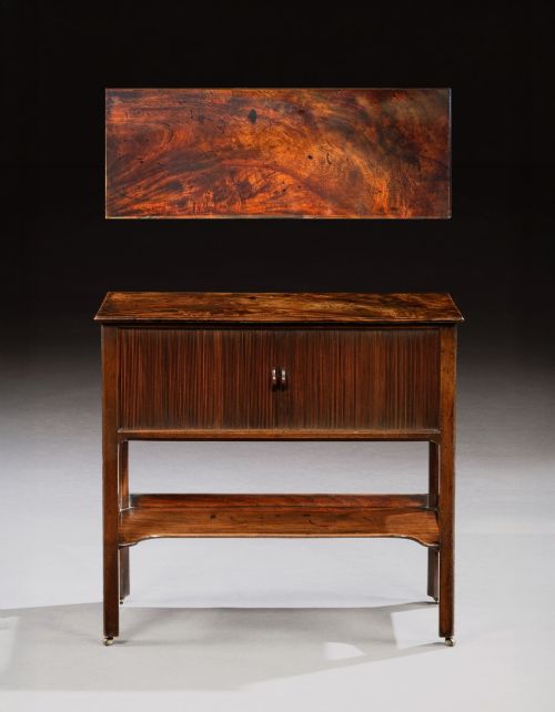 A RARE GEORGE III PERIOD MAHOGANY CABINET