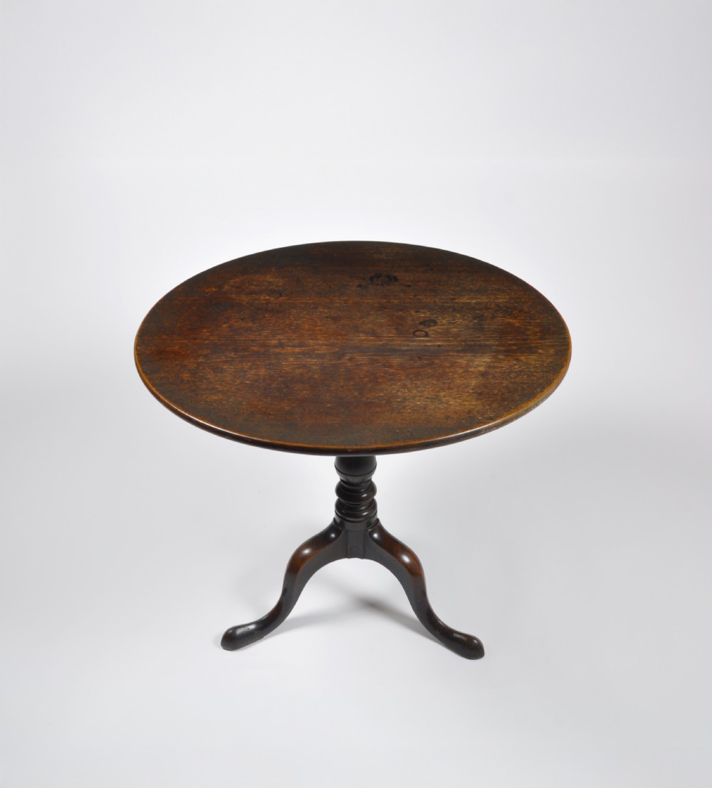 A GEORGE III UNTOUCHED MAHOGANY TRIPOD TABLE View II