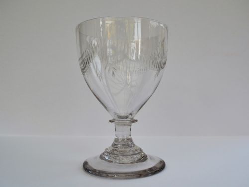 A Handsome Swag-engraved Georgian Glass Rummer.