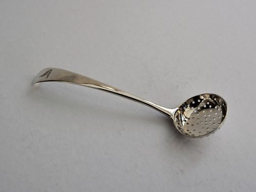 A Rare 18th Century Silver Spice Sifter Spoon