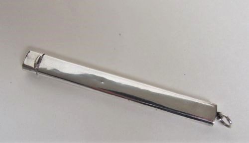 fig 1. An extremely rare pair of silver cased folding scissors.