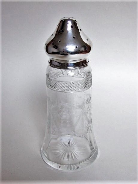 An Appealing George V Silver Mounted Sugar Caster.