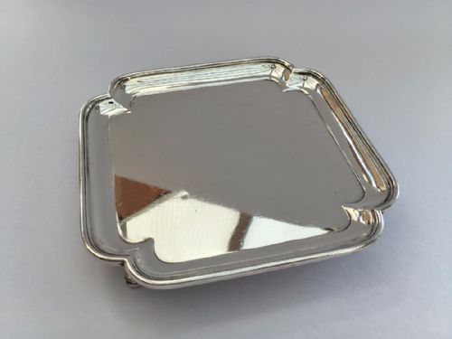 A Handsome Art Deco Silver Salver/card Tray