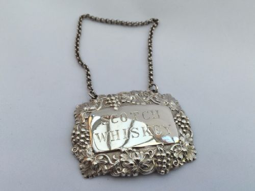 An Excellent Victorian Scotch Whiskey Decanter Label