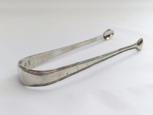 A Rare Pair of Late 18th Century Exeter Silver Tongs.