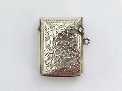 fig 1. A handsome George V silver vesta.