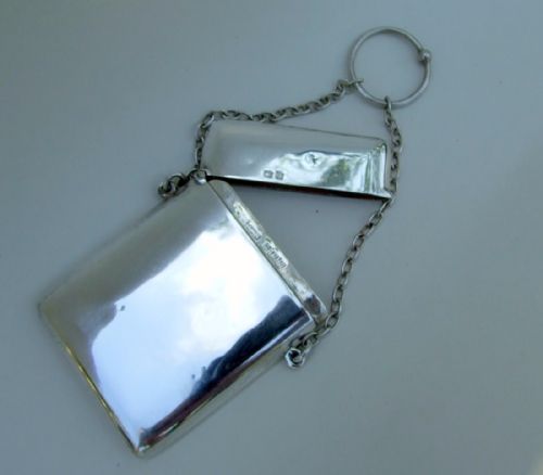 A Stylish George V Silver Card Case.