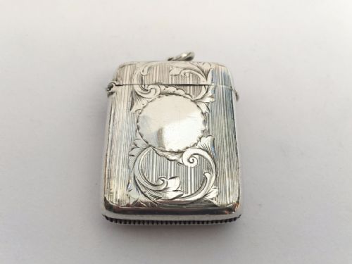 fig 1. A superior engraved victorian silver vesta