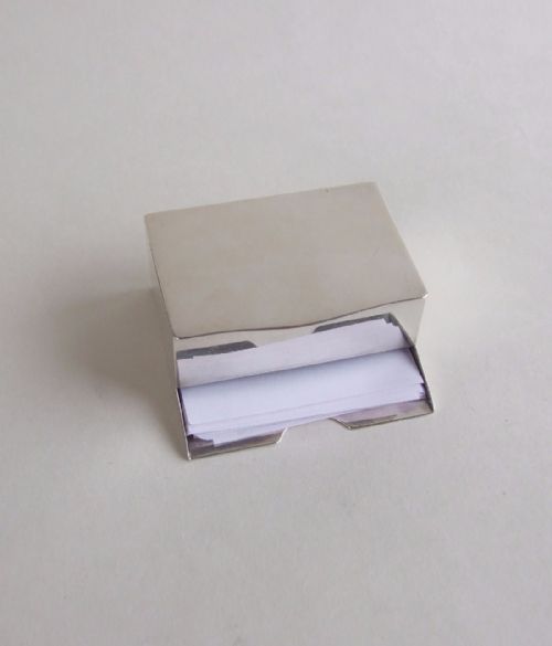 fig 1. A superb small silver Edwardian desk tidy.