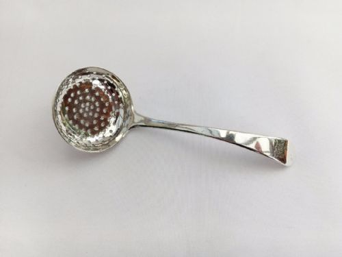 A Rare 18th Century Silver Spice Sifter Spoon