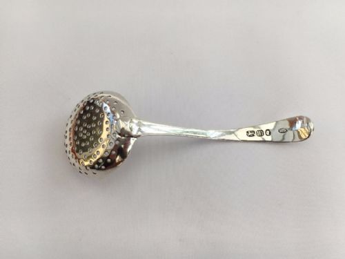 fig 1. A rare 18th Century Silver Spice Sifter Spoon