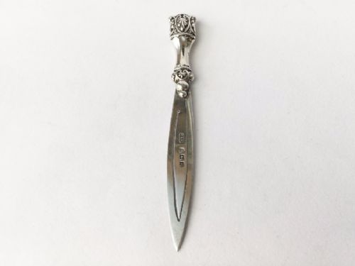 fig 1. An interesting Edwardian silver 'sword' bookmark.