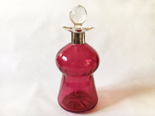 A Rare and Unusual Victorian Silver Mounted Liqueur Decanter.