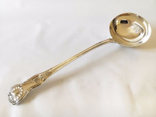 A Magnificent William IV Kings Pattern Silver Soup Ladle.
