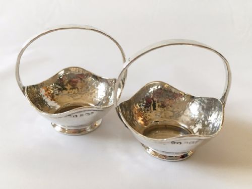 A Pair of Arts & Crafts Silver Sweetmeat Baskets.