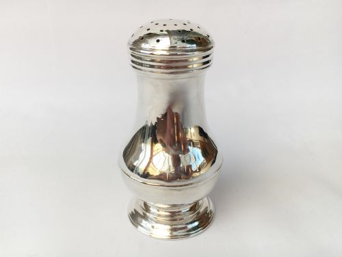 fig 1. A rare George II silver Muffineer.