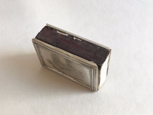 fig 1. A rare Edwardian silver match box case 'Canterbury Cathedral'.