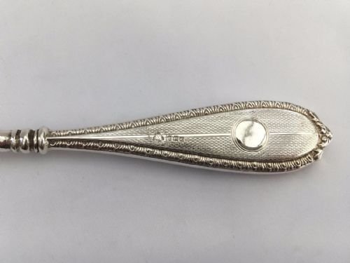 fig 1. An handsome George V silver handled shoe horn.