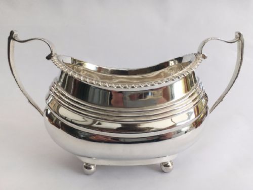 A Wonderful George V Twin Handled Silver Bowl.