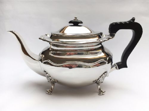 A Fine Quality Silver Breakfast Teapot.