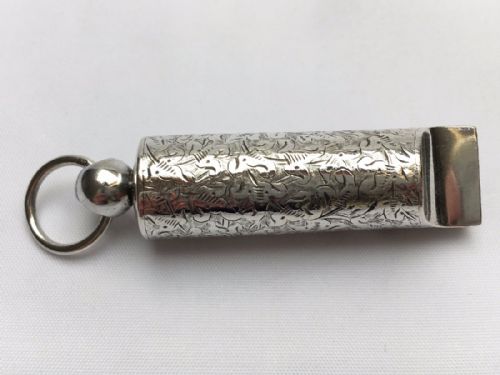 fig 1. A superb large Victorian silver whistle.