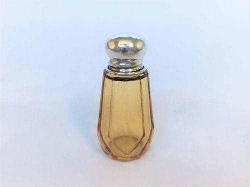 A Delightful Silver Mounted Amber Perfume.
