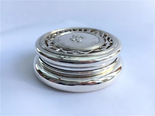 fig 1. A fabulous pierced silver pot pourri pot.