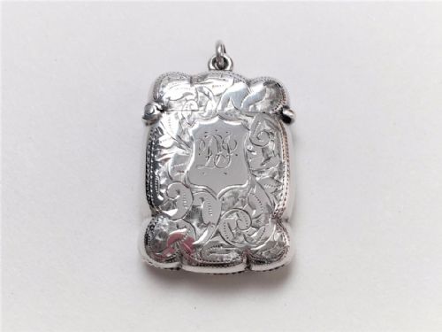 A Charming Victorian Silver Vesta with Gilded Interior.
