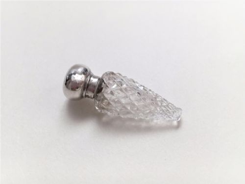A Victorian Icicle Form Silver Mounted Perfume.