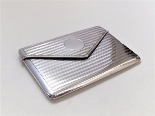 An Elegant George V Silver Card Case.