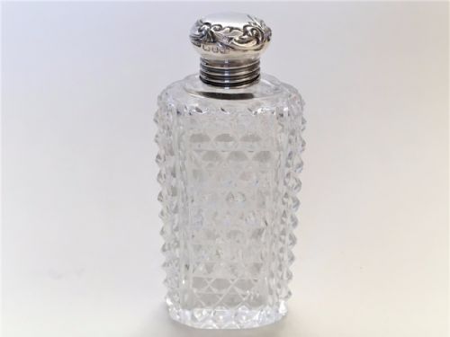 A Victorian Cut Glass Silver Mounted Perfume.
