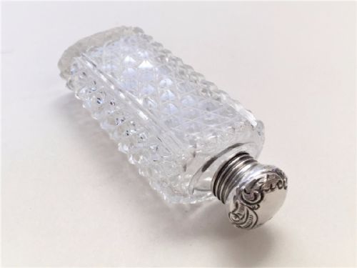 fig 1. A Victorian cut glass silver mounted perfume.