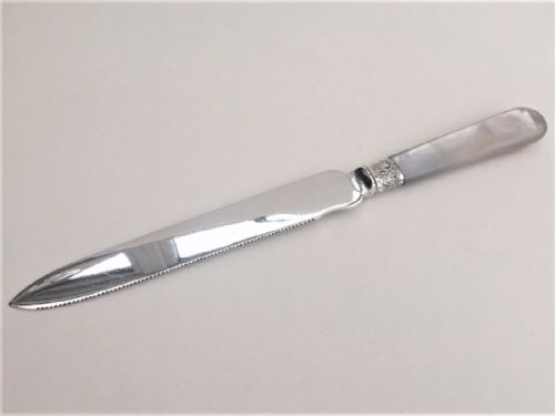 fig 1. A gorgeous Edwardian silver bladed Wedding Cake knife.