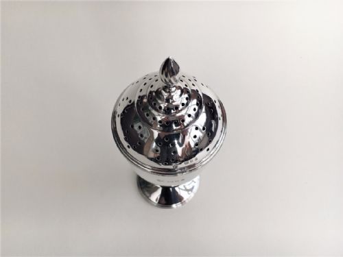 fig 1. A Large Harrods silver sugar caster.