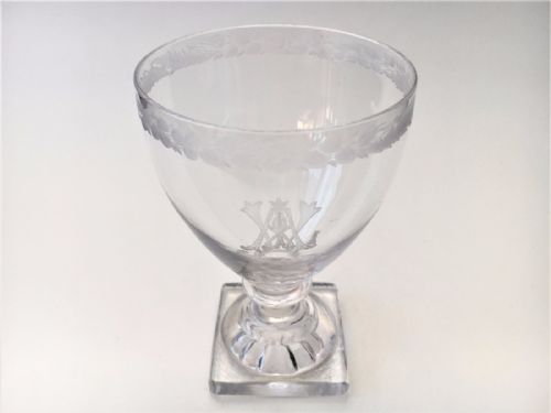A Quality Late 18th Century Glass Goblet with Lemon Squeezer Base.