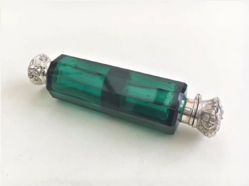 A Fabulous Victorian Silver Mounted Double Ended Scent Bottle.