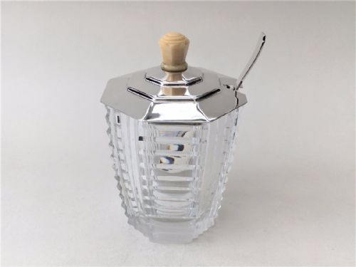A Fabulous Art Deco Silver Preserve Jar.