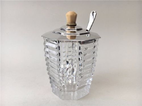 fig 1. A fabulous Art Deco Silver preserve jar.