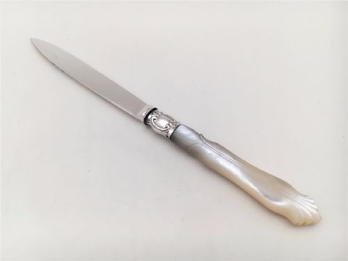 fig 1. An excellent Victorian silver bladed letter opener.