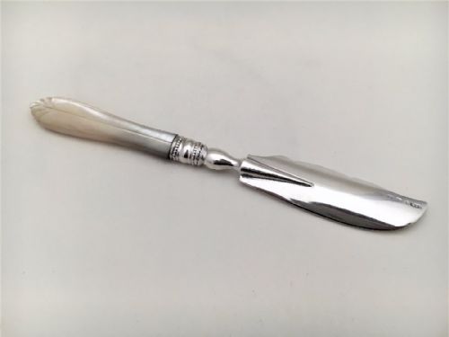 fig 1. A Charming Victorian silver and mother-of-pearl butter knife.