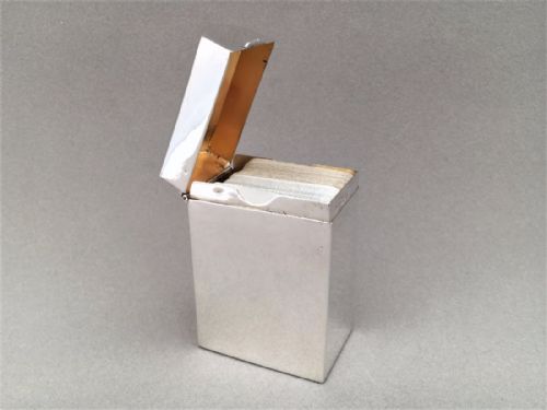 fig 1. A Fabulous Edwardian Silver Playing Card Box.