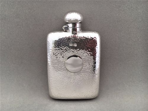 A Handsome Arts and Crafts Victorian Silver Hip Flask.