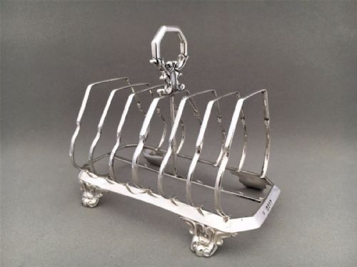 A Superb Mid Victorian Large Silver Toast Rack.