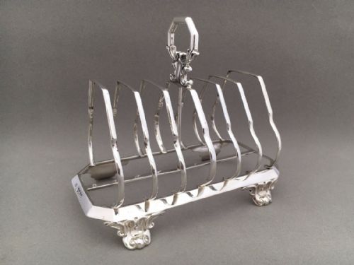 fig 1. A superb Mid Victorian large silver toast rack.
