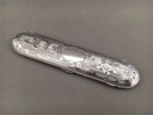 An Exquisite Victorian Chester Silver Lorgnette or Glasses Case.